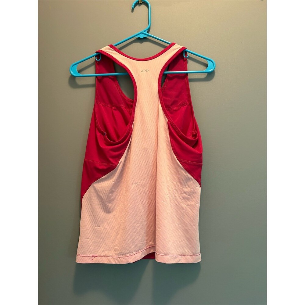Champion Tank Top Womens XL Pink Colorblock Racerback Built-In Bra - Picture 4 of 10